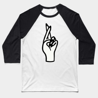 Fingers crossed hand for good luck Baseball T-Shirt